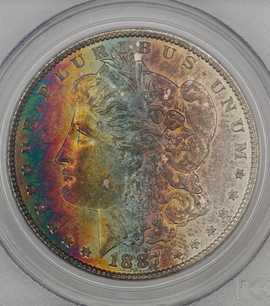 1887 Morgan Dollar MS-65 PCGS CAC (Beautiful Toning)