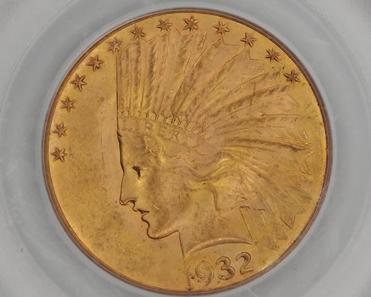 1932 $10 Gold Indian Eagle MS-63 PCGS