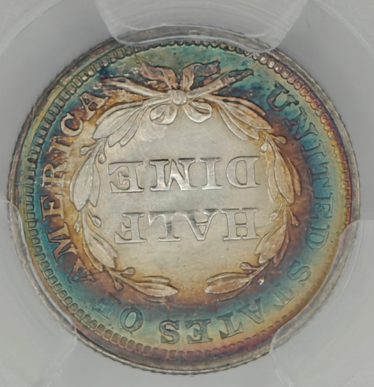 1858 Liberty Seated Half Dime MS-67 PCGS (Beautiful Toning)