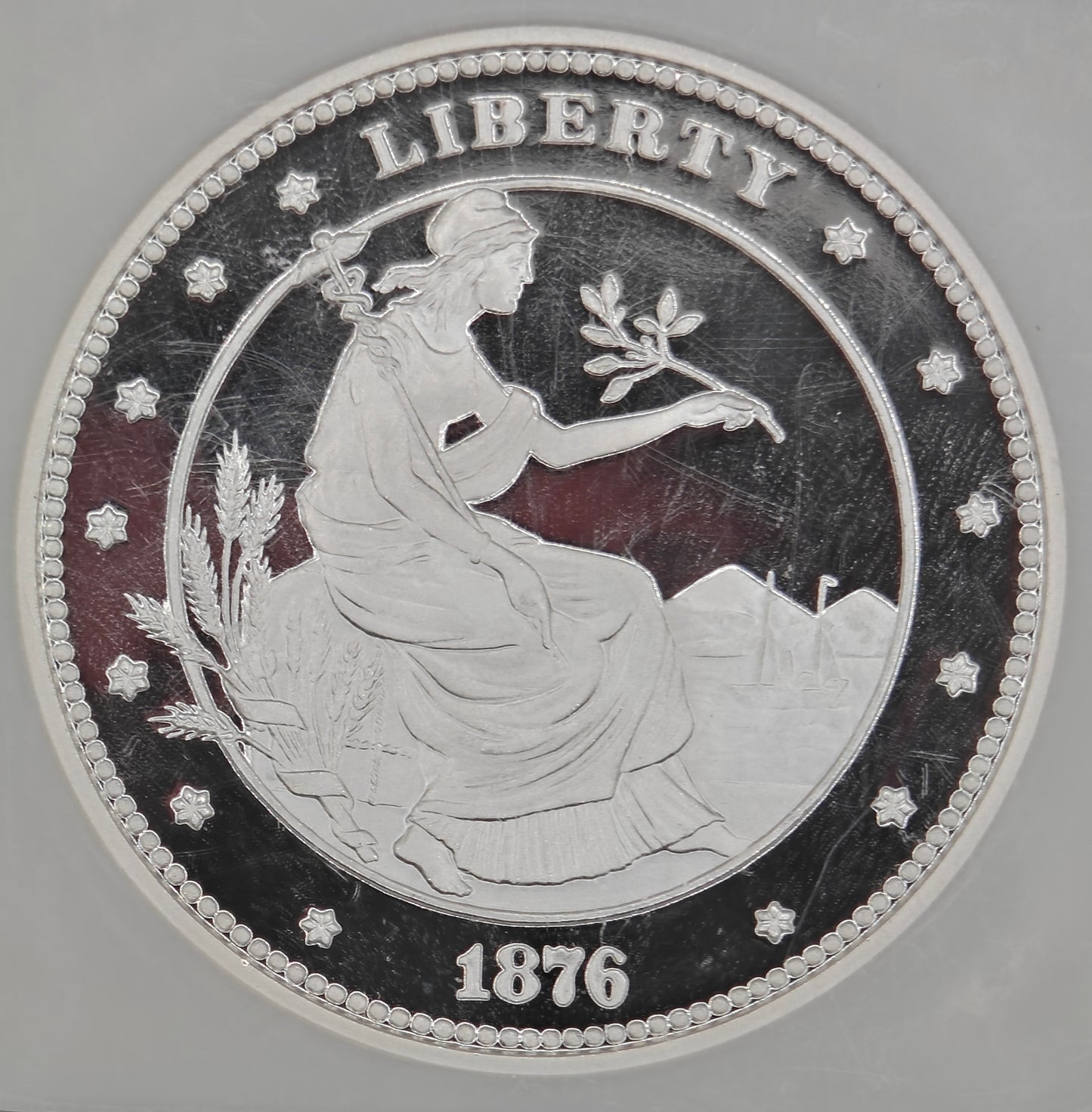 2008 1.5 oz. George T. Morgan $100 Union Proposed Design 1876 Gem PF NGC