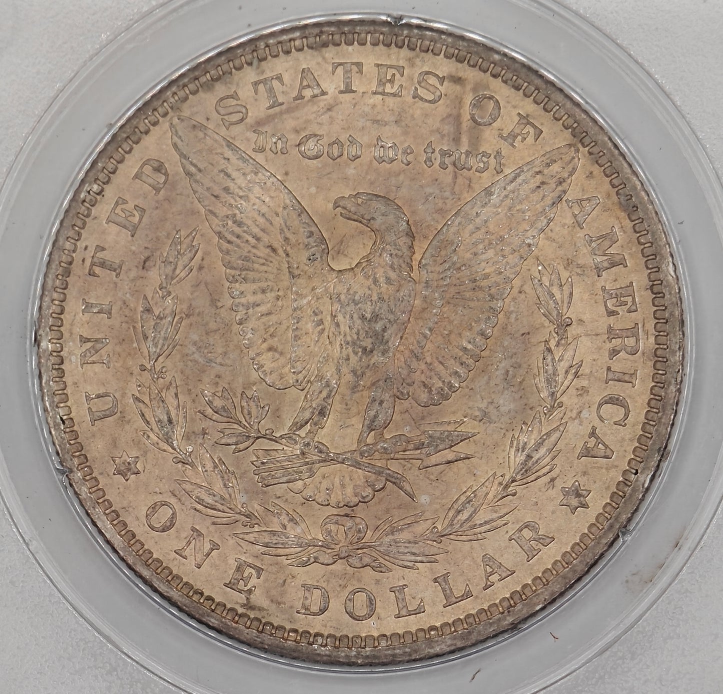 1879 Morgan Dollar MS-63 PCGS (Toned, Rattler)