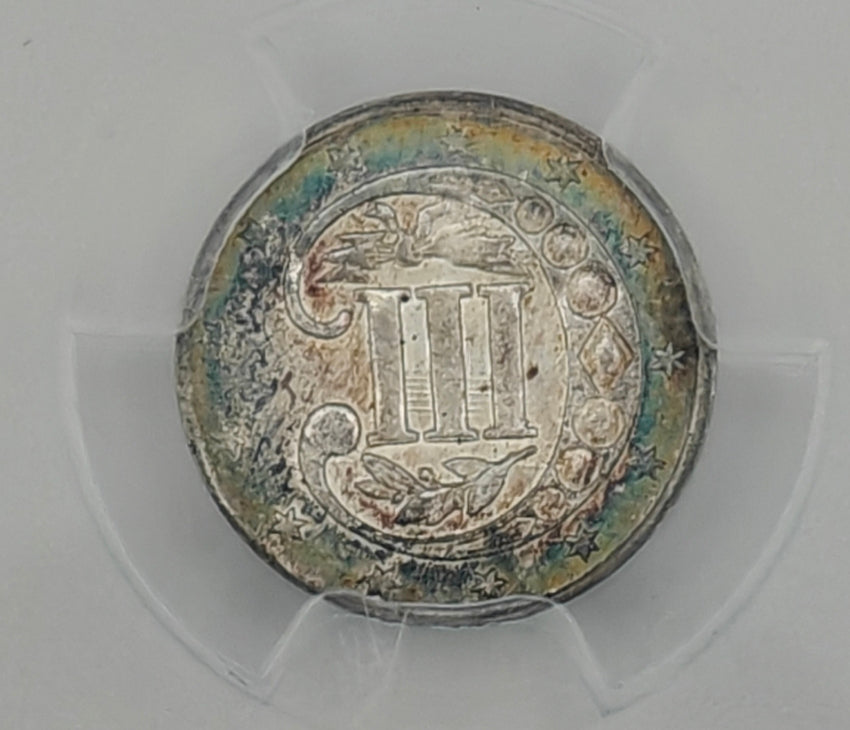 1860 Three Cent Silver MS-63 PCGS