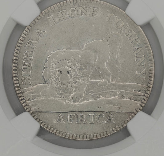 1791 Sierra Leone CO $1 Silver - Value as '100' FIne-15 NGC