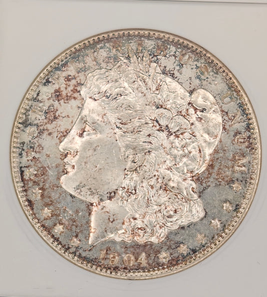 1904-O Morgan Dollar MS-63 PL ANACS (Beautiful Toning)