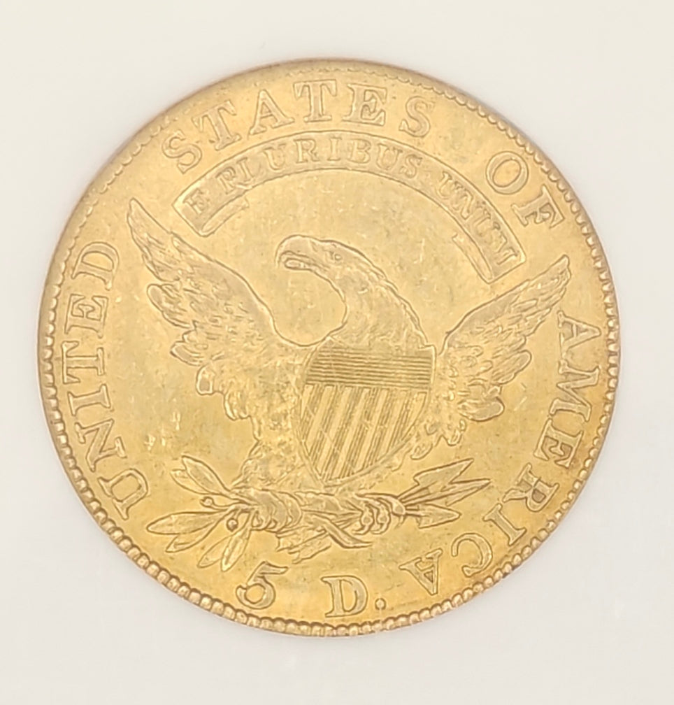 1810 $5 Gold Capped Bust Half Eagle MS-60 NGC (Lg. Date, Lg. 5)