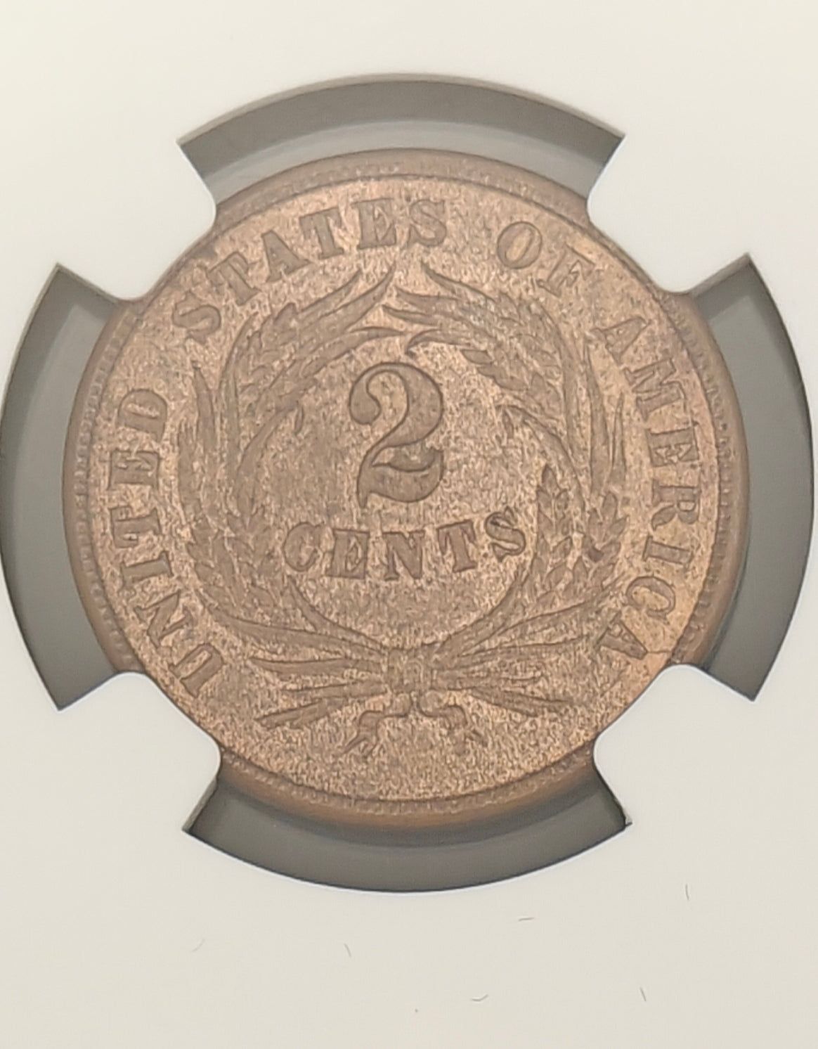 1865 Two Cent Piece MS-65 NGC (Red/Brown)