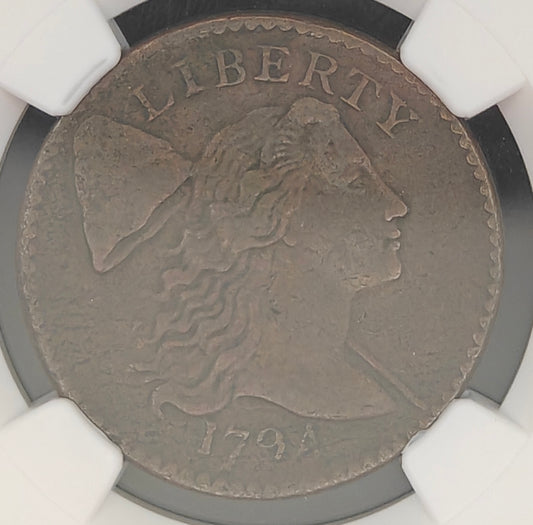 1794 Flowing Hair Large Cent (Head of 94, S-55) XF-45 NGC (Brown)