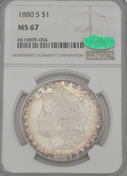 1880-S Morgan Dollar MS-67 NGC CAC