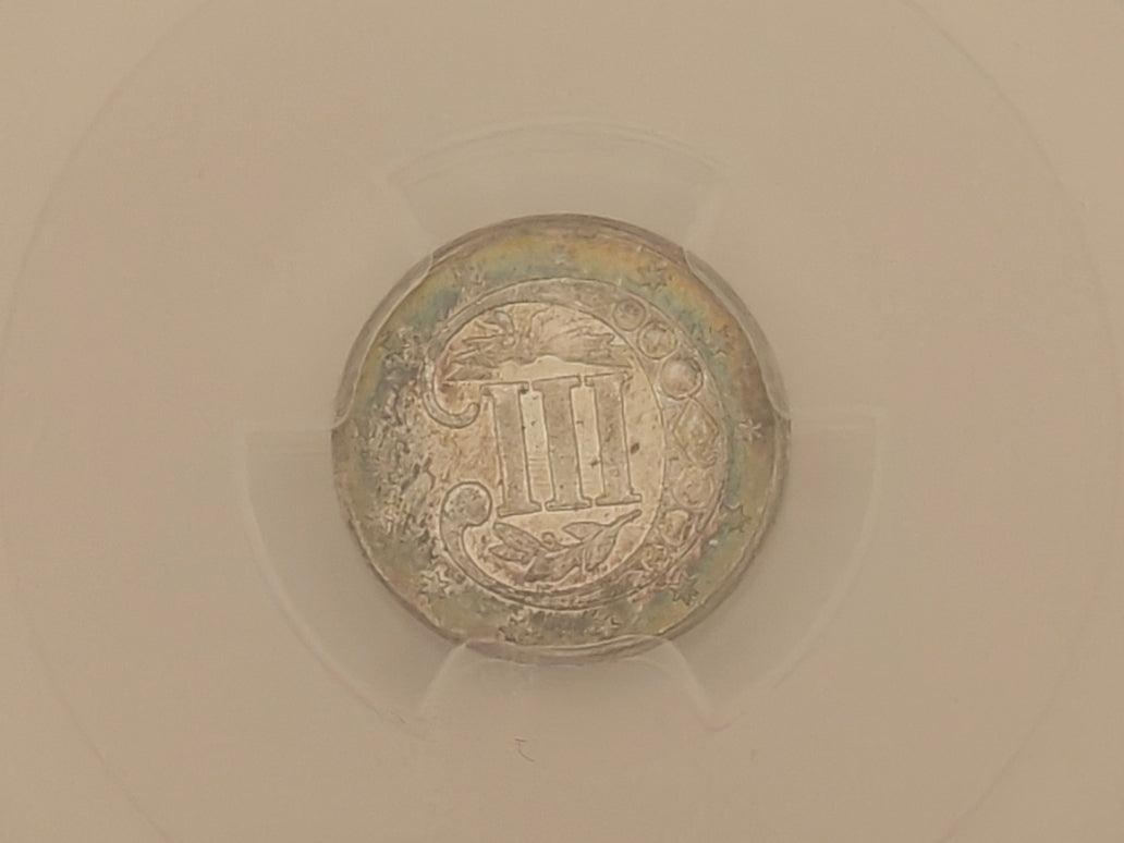 1860 Three Cent Silver MS-63 PCGS