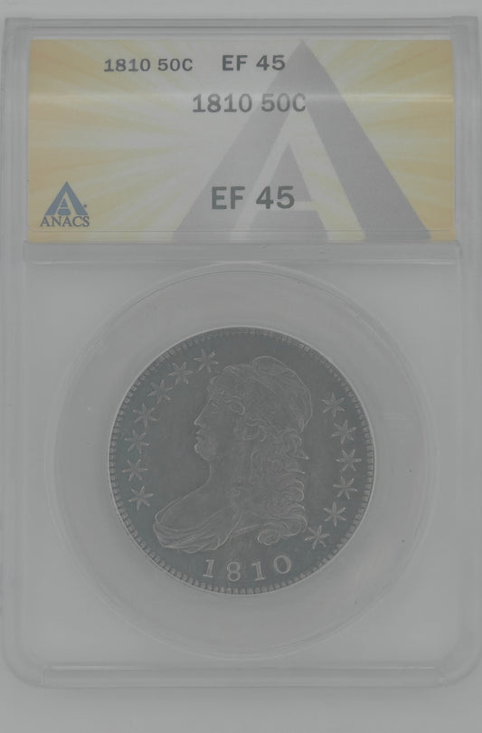 1810 Capped Bust Half Dollar XF-45 ANCS