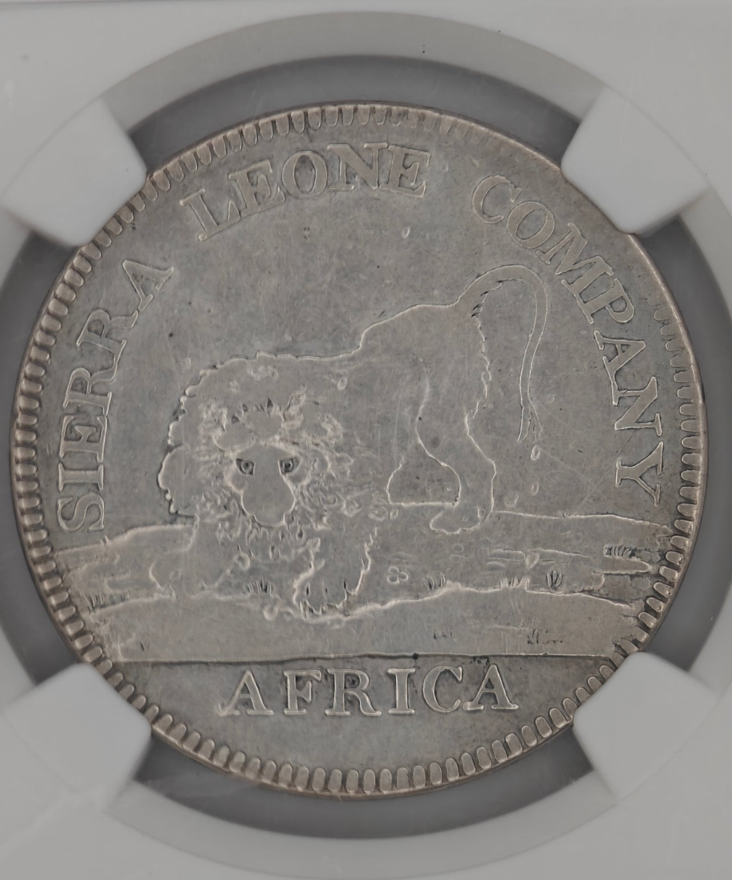 1791 Sierra Leone CO $1 Silver - Value as '100' FIne-15 NGC