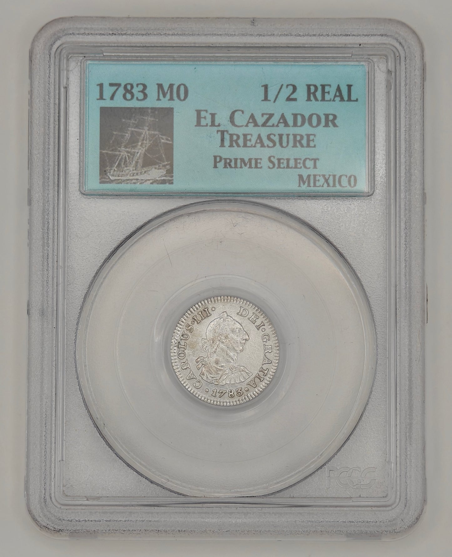 1783- MO El Cazador 1/2 Reale Prime Select PCGS