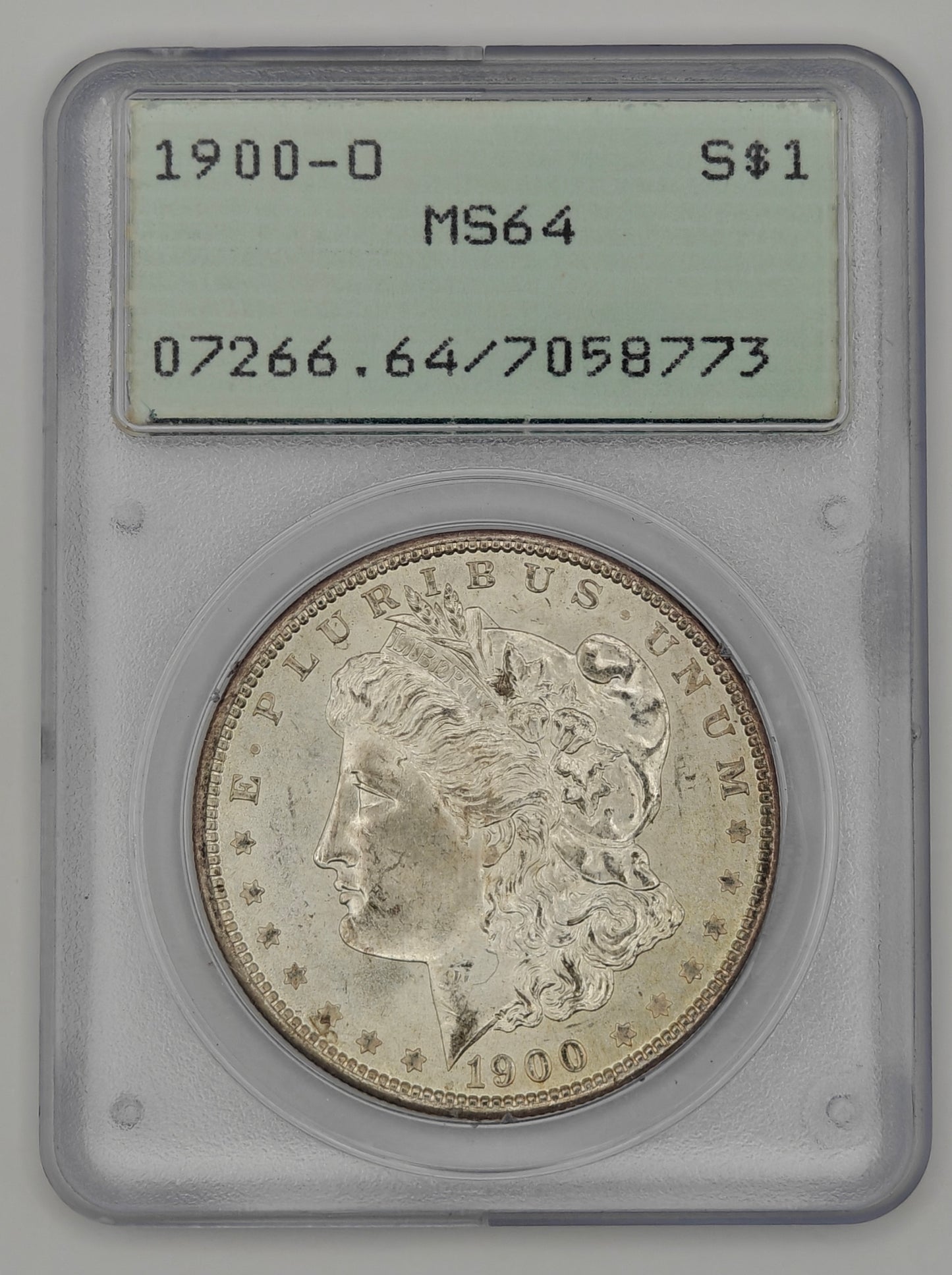 1900-O Morgan Dollar MS-64 PCGS (Rattler)