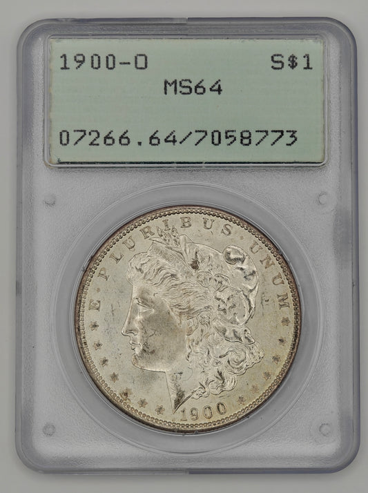 1900-O Morgan Dollar MS-64 PCGS (Rattler)