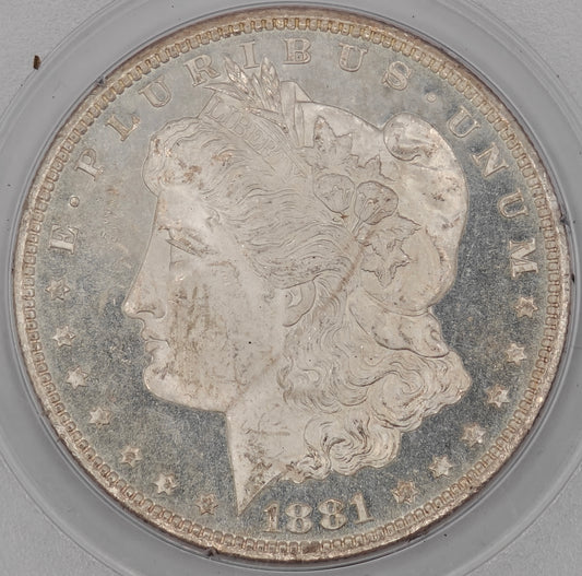 1881-CC Morgan Dollar MS-63 (DMPL) PCGS (Rattler)