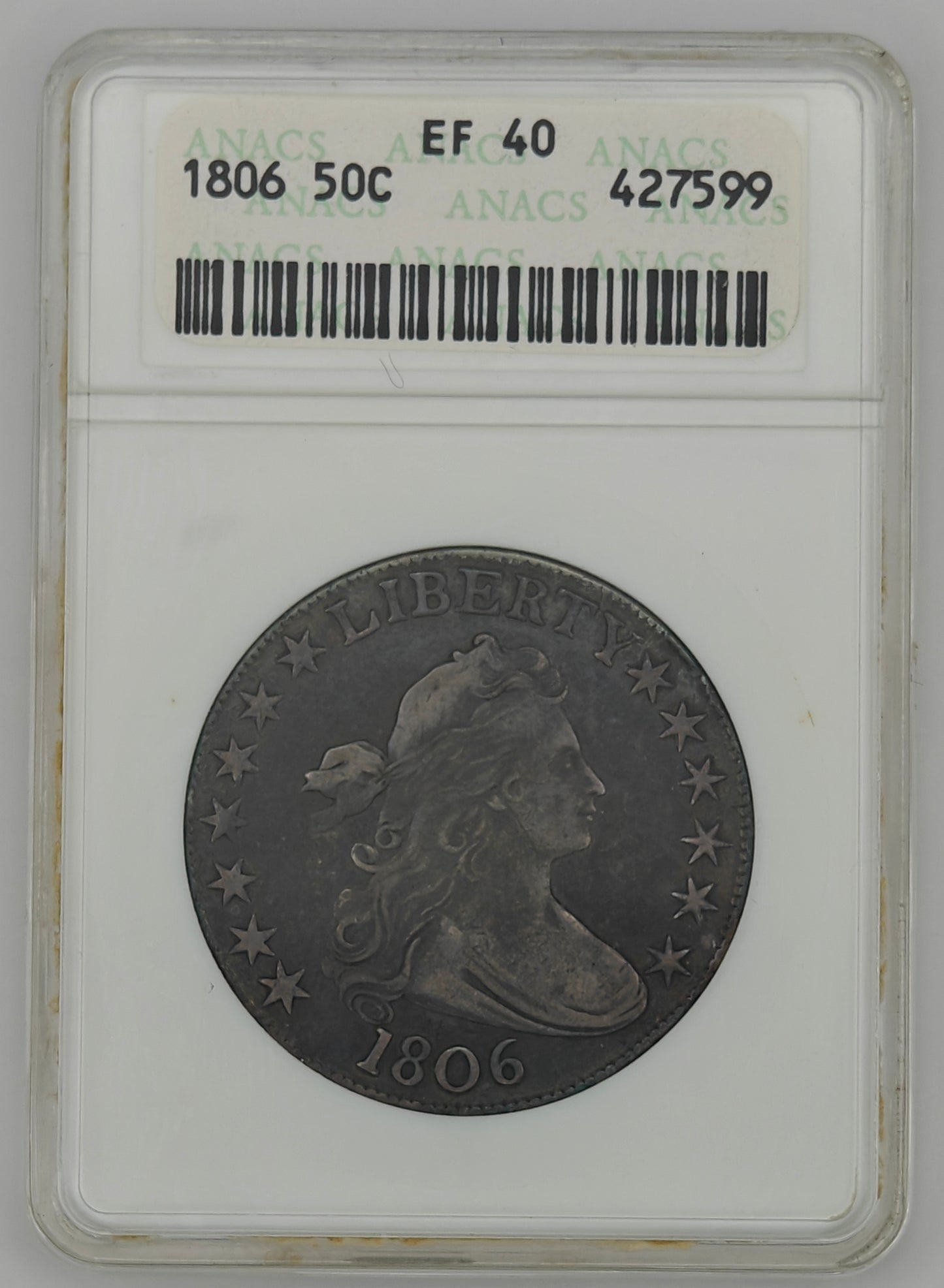 1806 Draped Bust Half Dollar XF-40 ANACS