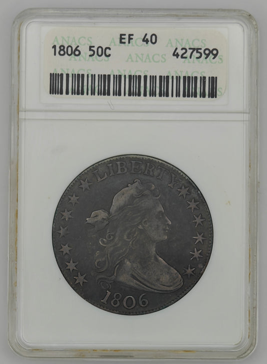 1806 Draped Bust Half Dollar XF-40 ANACS