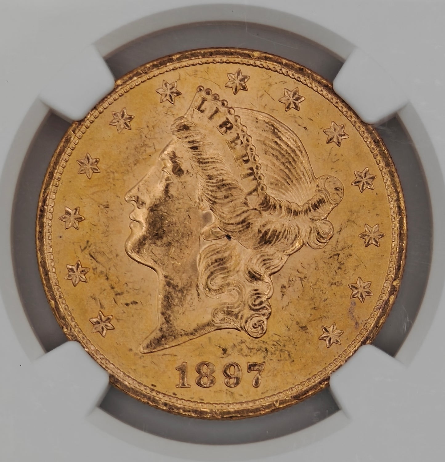 1897 $20 Gold Liberty Double Eagle MS-64 NGC