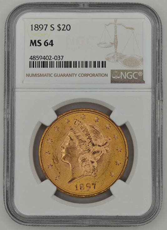 1897-S Gold Liberty Double Eagle MS-64 NGC