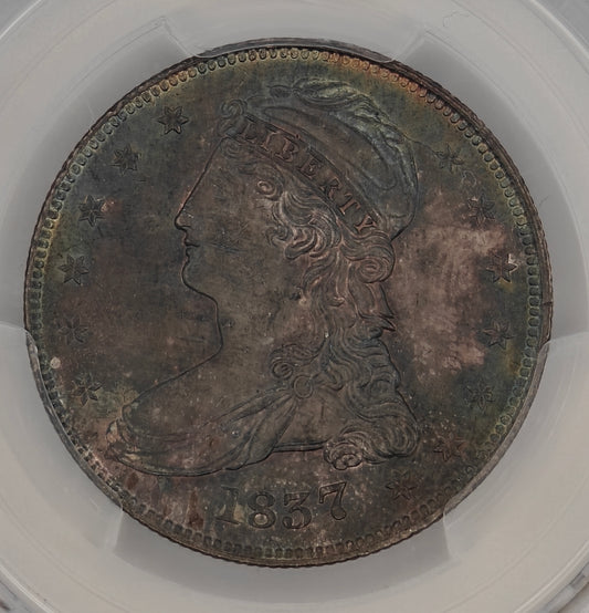 1837 Reeded Edge Half Dollar MS-63 PCGS