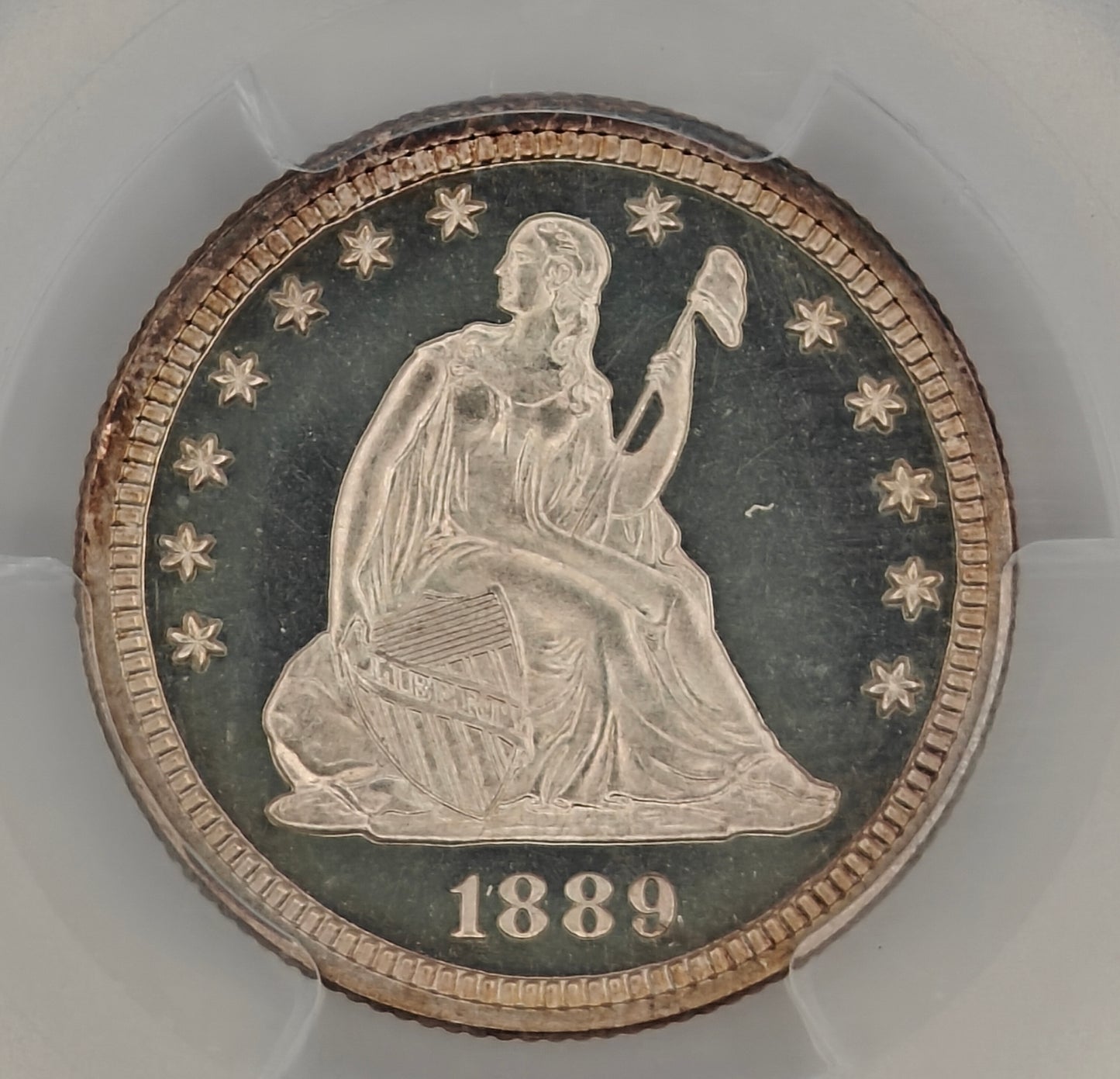 1889 Liberty Seated Quarter PR-66 Cameo PCGS CAC