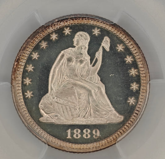 1889 Liberty Seated Quarter PR-66 Cameo PCGS CAC