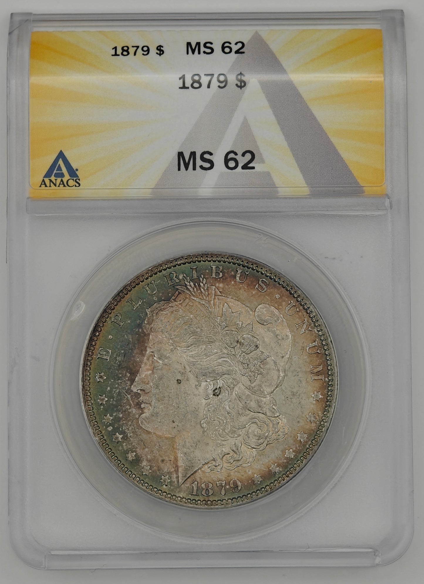 1879 Morgan Dollar MS-62 ANACS (Beautiful Toning)