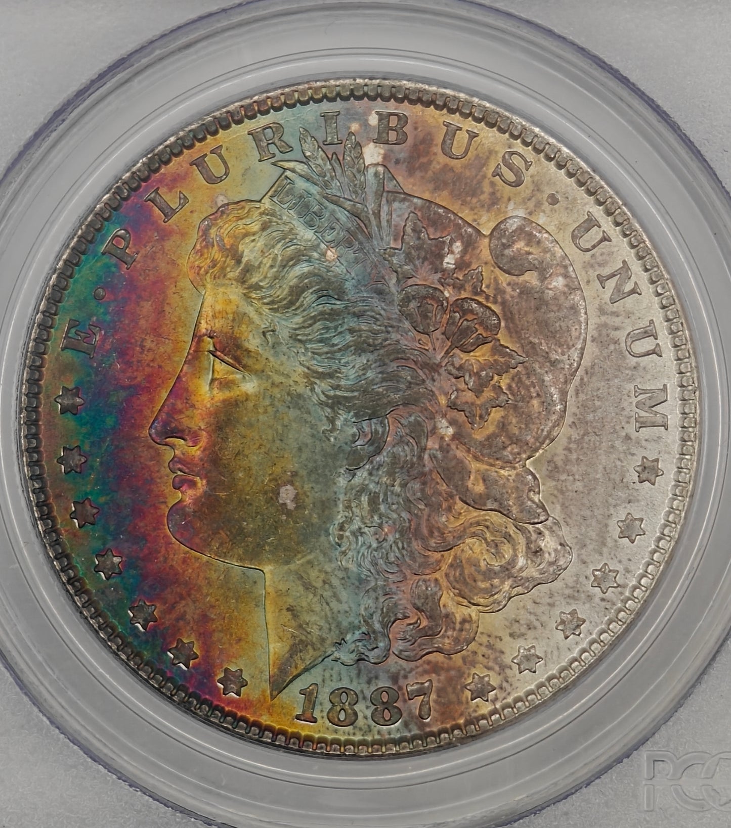 1887 Morgan Dollar MS-65 PCGS CAC (Beautiful Toning)