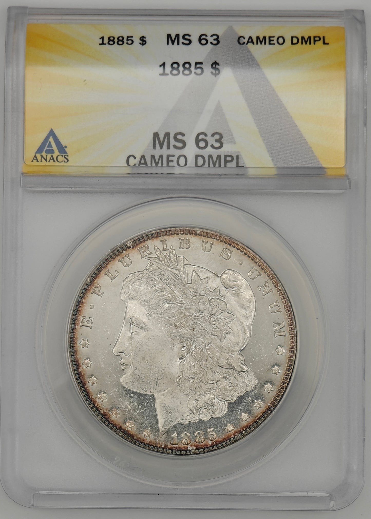 1885 Morgan Dollar MS-63 Cameo DMPL ANACS