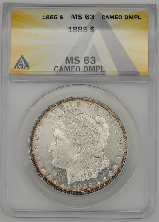 1885 Morgan Dollar MS-63 Cameo DMPL ANACS
