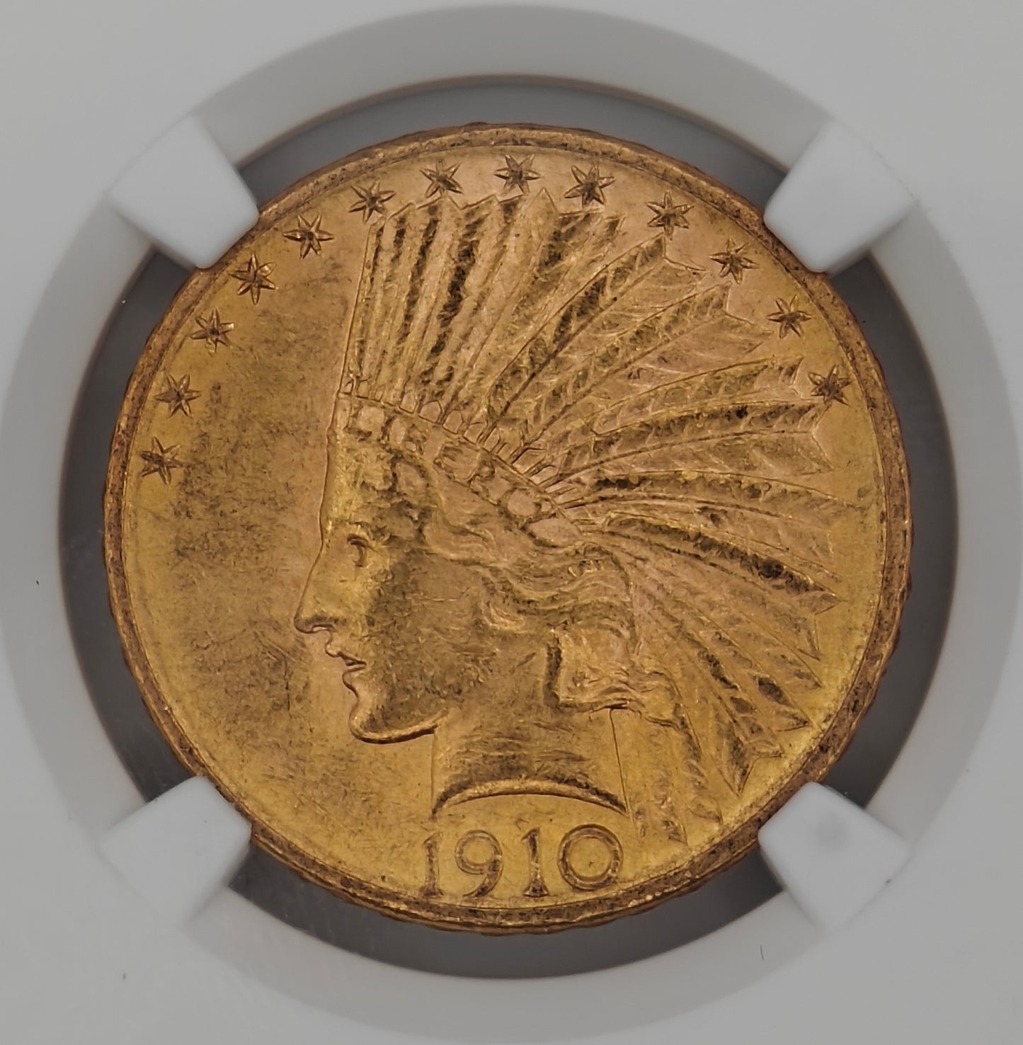 1910-D $10 Gold Indian Eagle MS-61 NGC