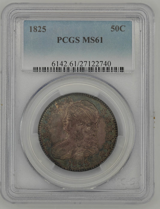 1825 Capped Bust Half Dollar MS-61 PCGS