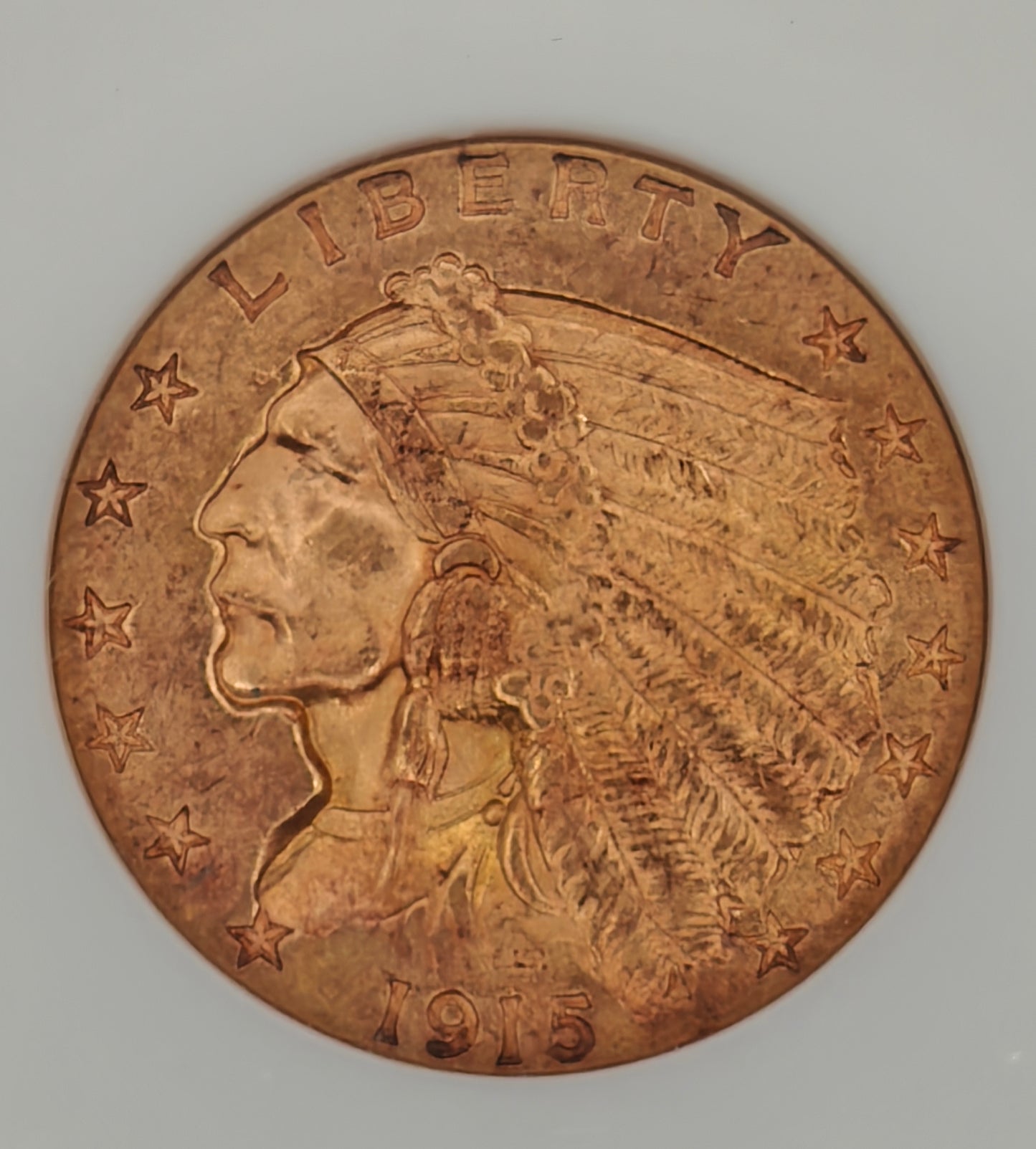 1915 $2.50 Gold Indian Quarter Eagle MS-63 NGC