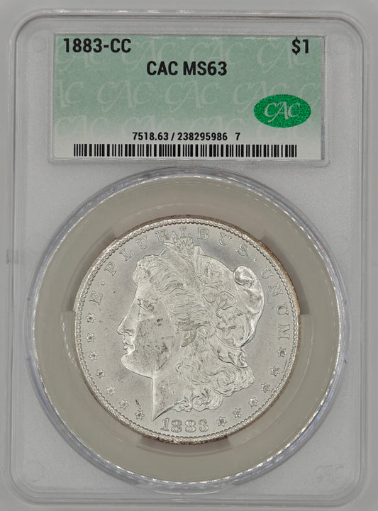1883-CC Morgan Dollar MS-63 CACG
