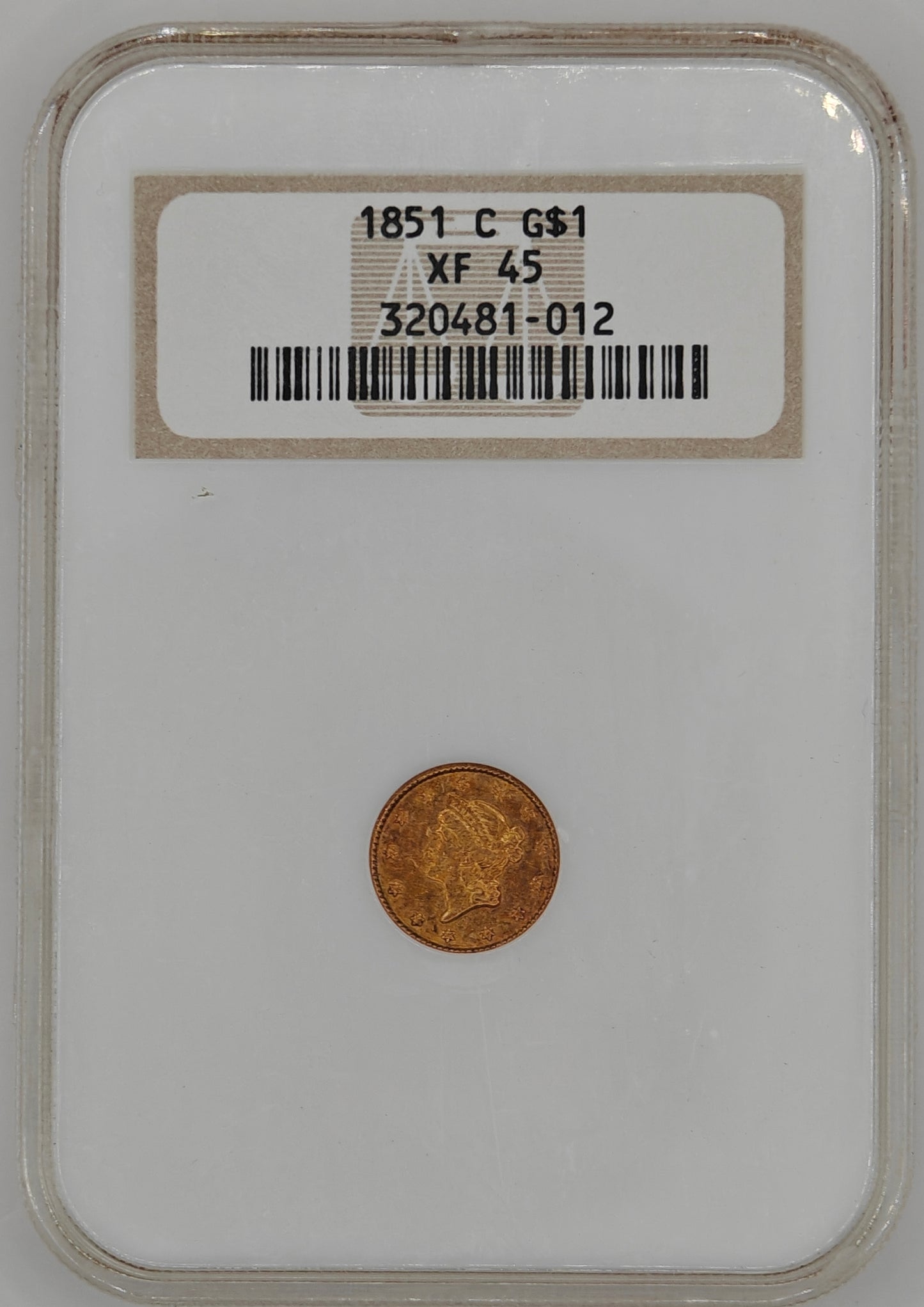 1851-C $1 Gold Liberty Head XF-45 NGC
