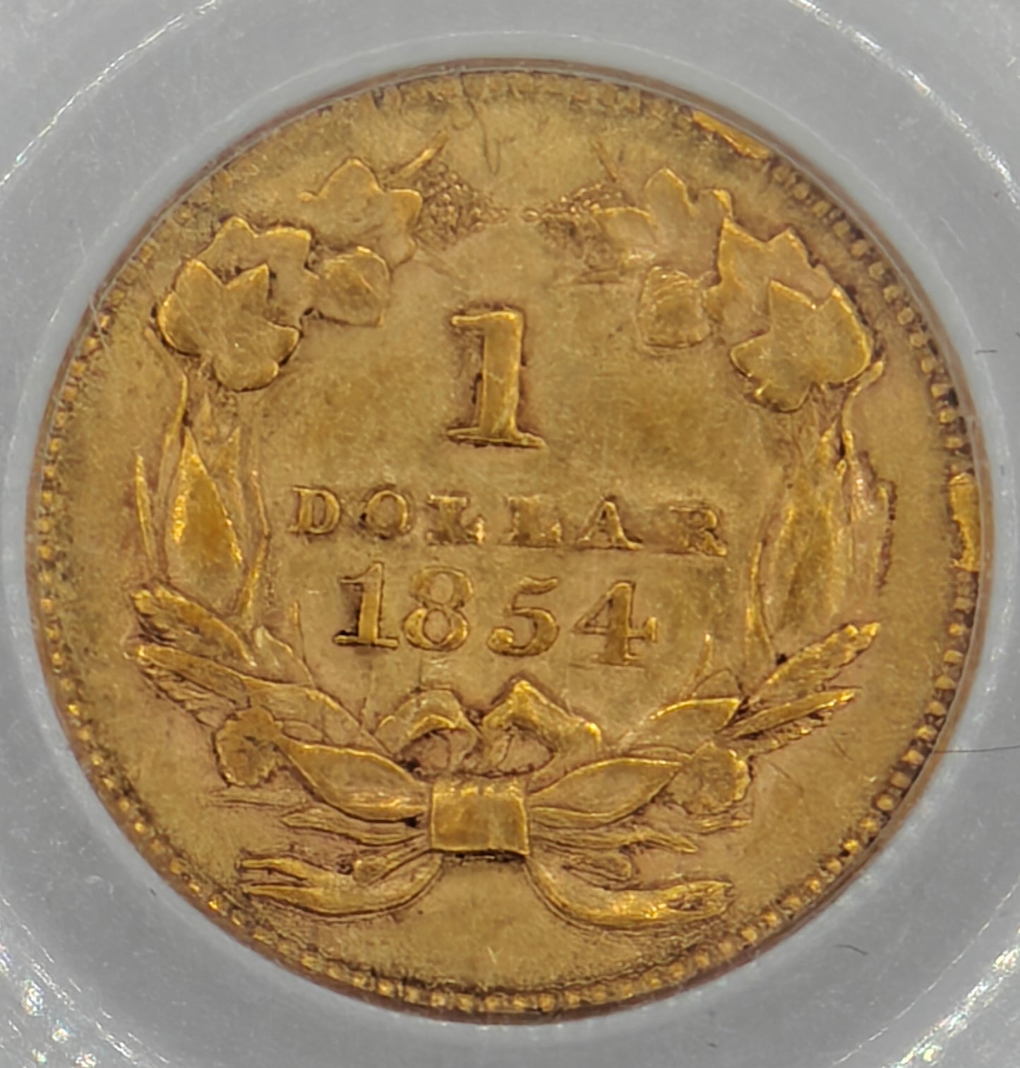 1854 $1 Gold Indian Head XF-40 PCGS (Type-II)