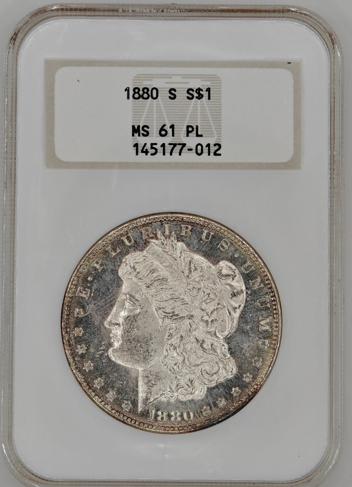 1880-S Morgan Dollar MS-61 PL NGC