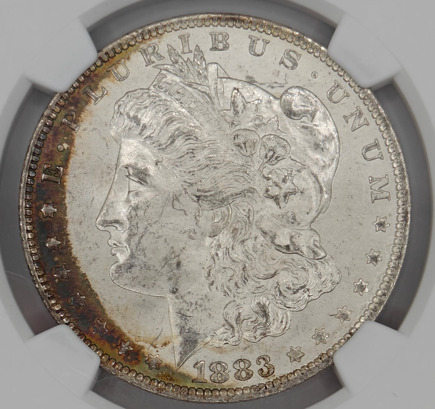 1883-O Morgan Dollar MS-64 NGC (Beautiful Toning)