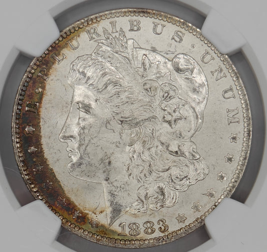 1883-O Morgan Dollar MS-64 NGC (Beautiful Toning)