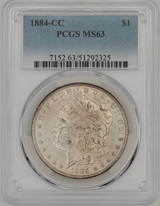 1884-CC Morgan Dollar MS-63 PCGS