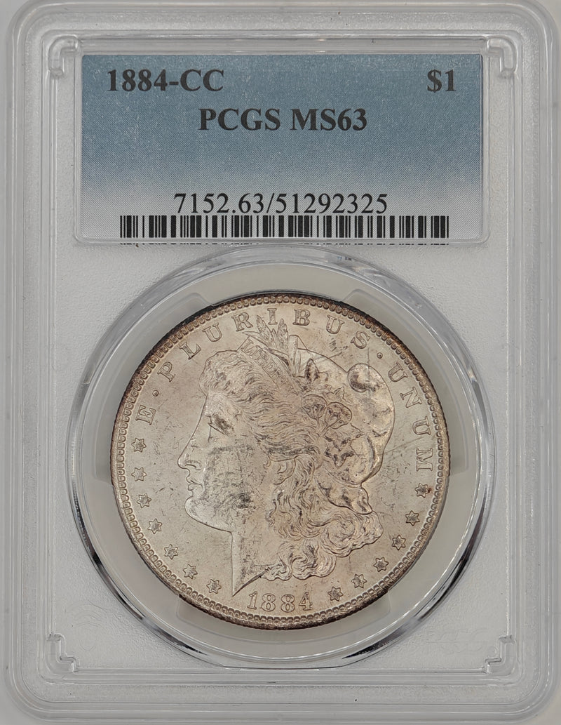 1884-CC Morgan Dollar MS-63 PCGS