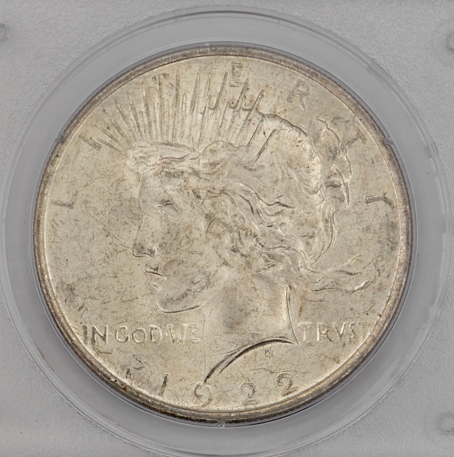 1922 Peace Dollar MS-63 PCGS (Rattler)