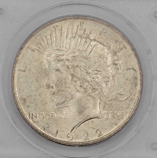 1922 Peace Dollar MS-63 PCGS (Rattler)