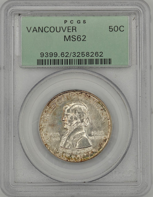 1925 Fort Vancouver Commemorative Half Dollar MS-62 PCGS (OGH)