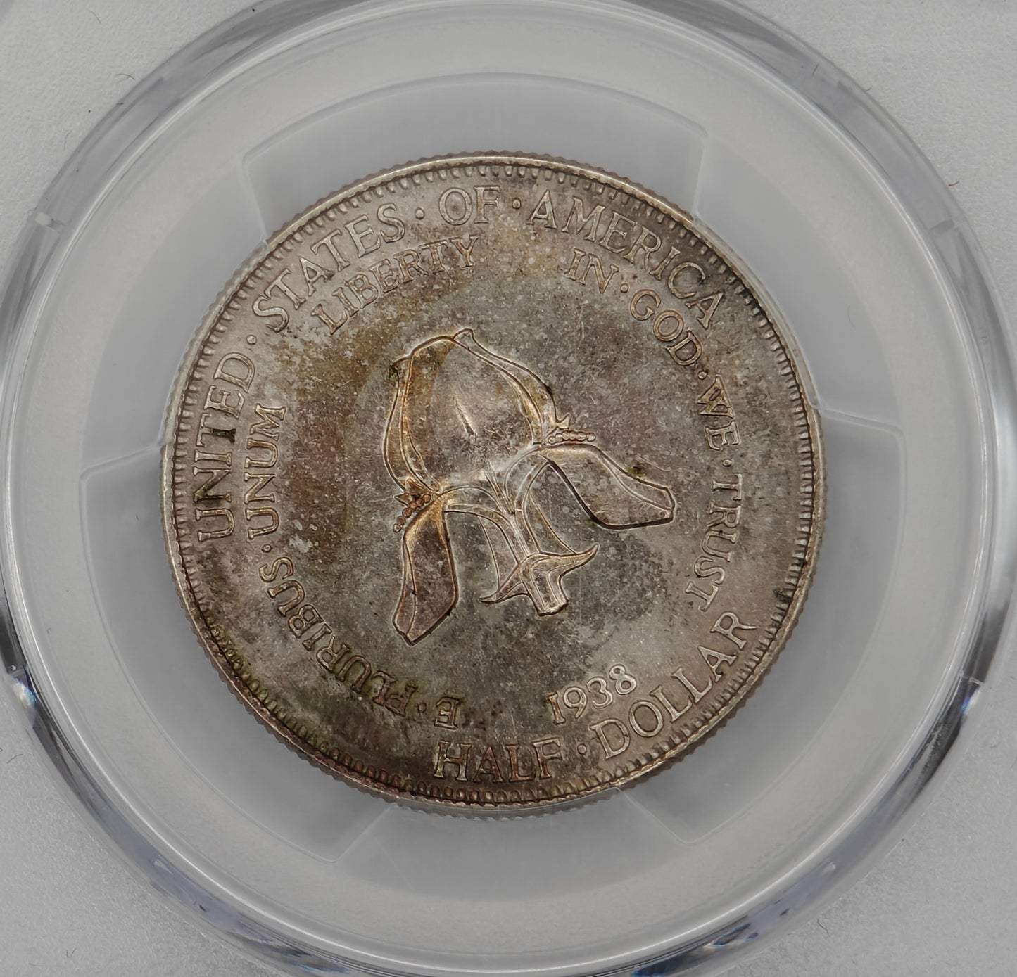 1938 New Rochelle Commemorative Half Dollar MS-64 PCGS (Toned)