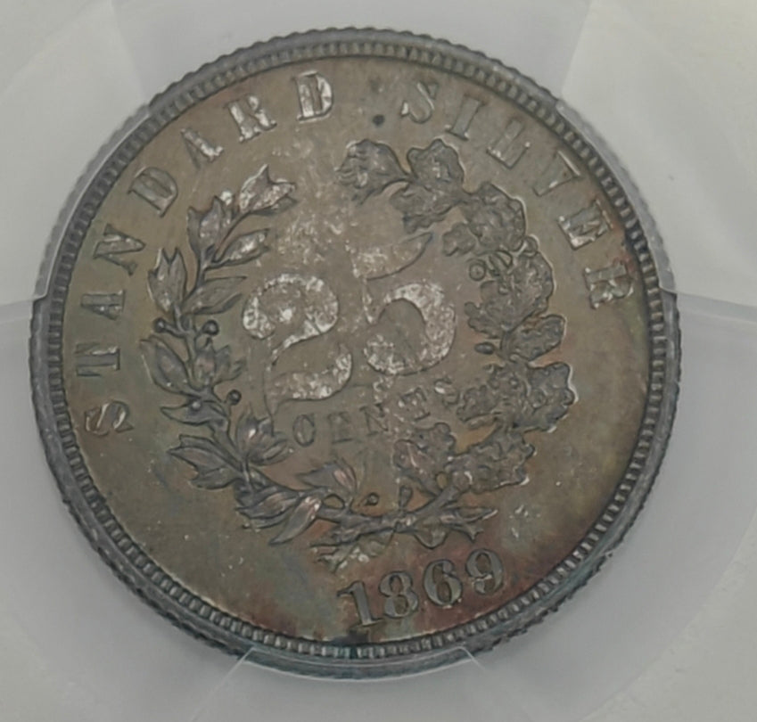 1869 Standard Silver Twenty-Five Cent Pattern PR-64 PCGS (J-727)