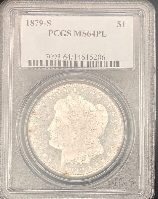 1879-S Morgan Dollar MS-64 PL PCGS