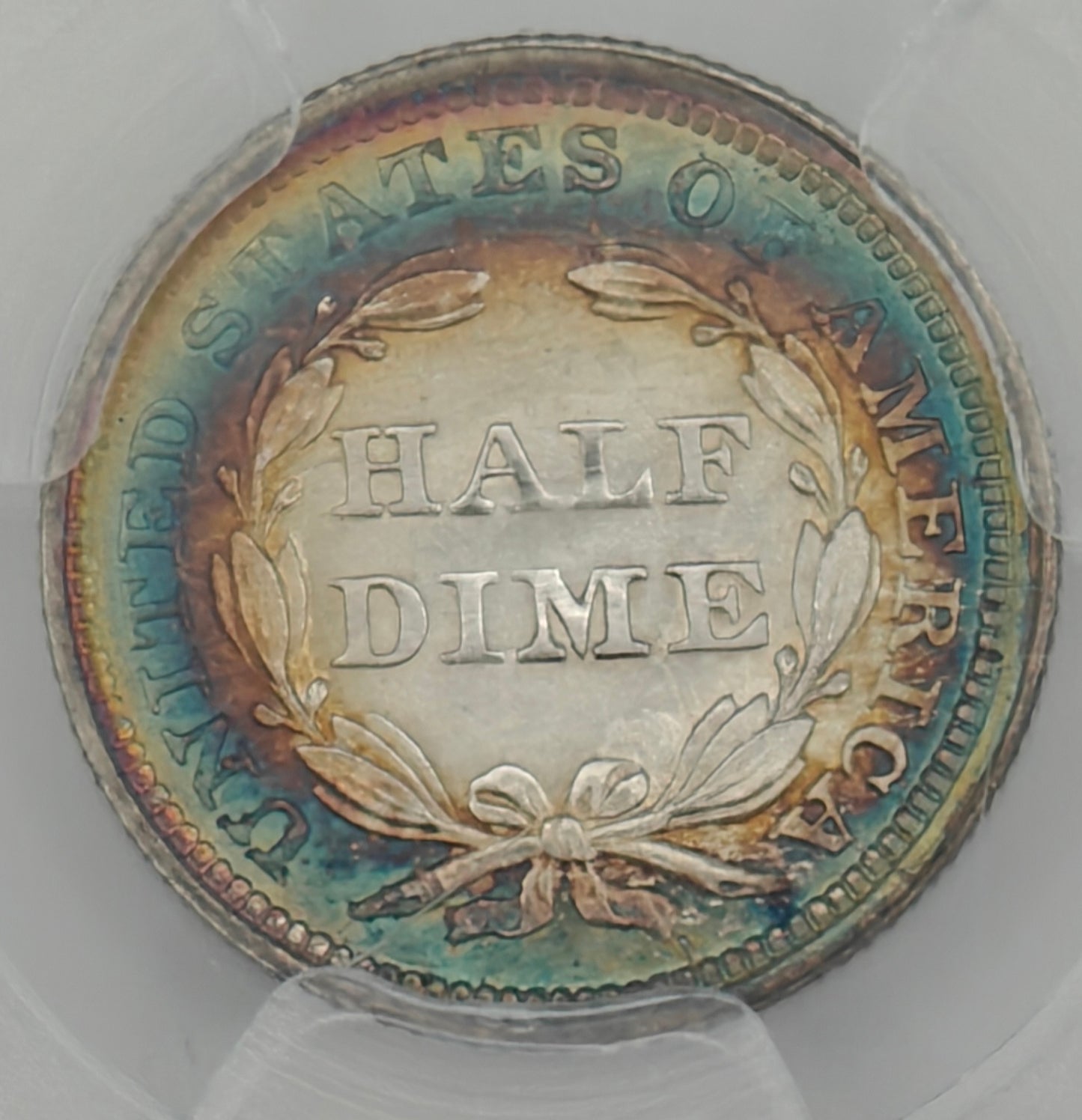 1858 Liberty Seated Half Dime MS-67 PCGS (Beautiful Toning)