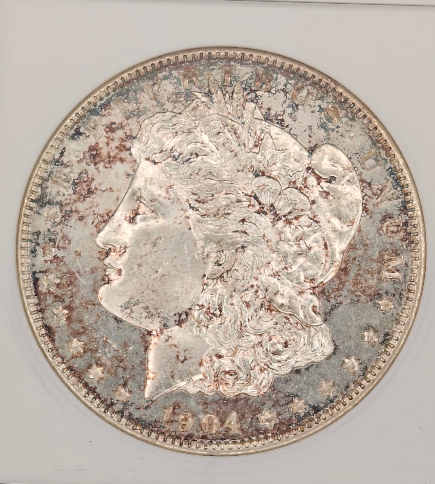 1904-O Morgan Dollar MS-63 PL ANACS (Beautiful Toning)