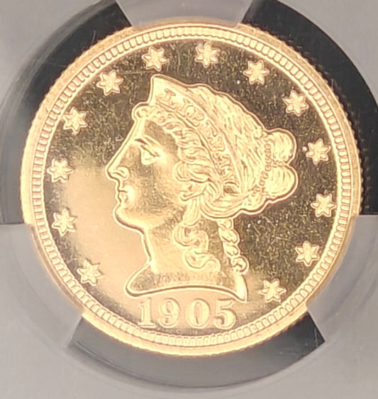1905 Gold $2.50 Liberty Quarter Eagle PR-65 Cameo CACG